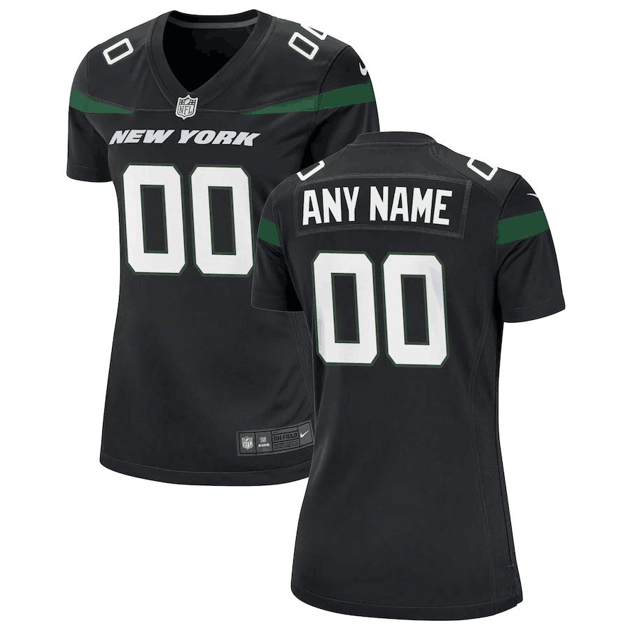 Women's New York Jets ACTIVE PLAYER Custom Black Vapor Untouchable Limited Stitched Jersey